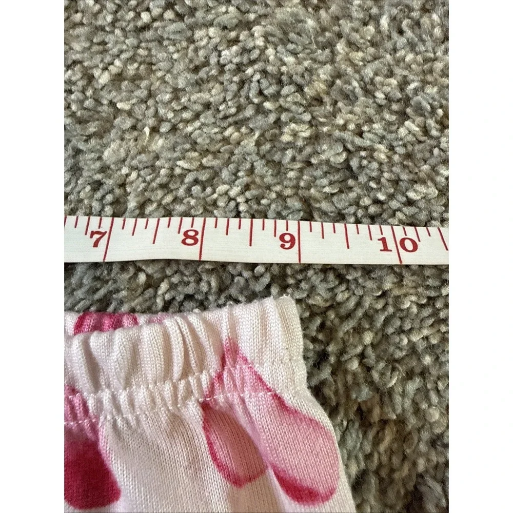 Laura Ashley Toddler Pajamas Hearts Button Short‎ Sleeve Long Pants Size 3T